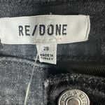 RE/DONE  90s High Rise Ankle Crop Size 28 Onyx Fade Button Fly Stretch Photo 2