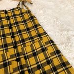 Lazy Oaf Pinny pinafore yellow plaid mini dress Photo 3