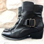 Coach and Four black ankle boots with buckle detail, zip back, genuine leather Size 7.5 Photo 0