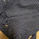 Whistles Wide Leg Crop Pants Polka Dot Tie Waist Blue Size 6 Photo 4