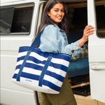 NIP MANNA Hydration Nautical Cooler‎ Tote Blue Photo 2