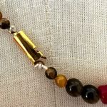 Vintage Mexican Folk Art Cluster Necklace, Pottery Mugs Photo 7