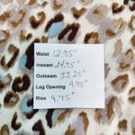 Olivaceous Cream Leopard Print Cropped Joggers with Raw Edge Accents Size Small Photo 9