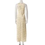 Christian LaCroix Tent Dress Yellow Floral Print Ruffle Embellishment Size L Photo 1