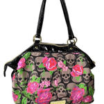 Betsey Johnson Skull & Roses Shoulder Bag Multicolor Women's Handbag Photo 0