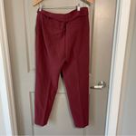 Anthropologie Boden Maroon Hampstead Tie-Waist Crop Pants Photo 2