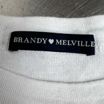 Brandy Melville  White Butterfly Crop Top Short Sleeve T-Shirt - One Size - VGUC Photo 4