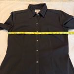 Loft Ann Taylor  Black Fitted Dress Shirt Women’s Size 6 Stretch Classic Career Photo 5