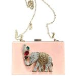 IRIS LANE Elephant Bejeweled Handbag Pink Photo 0