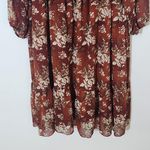 BloomChic Brown Leaf Print Midi Dress Size 26 Fall Wedding Guest Dress Photo 4