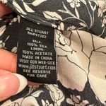 Jill Stuart NEW BUTTON DOWN SILK BLACK PINK FLORAL BLOUSE TOP 4 Photo 3