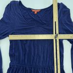 Modcloth  Dress Womens XS Navy Blue Flare Bell Sleeve Ruffle Hem‎ Rayon Stretch Photo 4