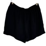 Alexander Wang  Black Flat Front High Rise Blue Trim Sporty Modern Shorts Size 6 Photo 2
