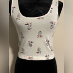 EUC Nollie White Multicolor Pineapples Graphic Cropped Tank size medium Photo 3