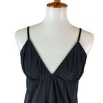 Selected Femme Black V Neck Slip Dress Lightweight Minimalist Chic Large Photo 1