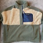 Columbia  Green/Tan Half Button Down Sherpa Pullover SIZE XL Photo 1