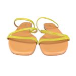 LK Bennett Revelle Lime London Sandals 41 US 10 Strappy Green Leather Flats Shoe Photo 2