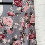 Dee Elle  Floral Rose Gray Long Bell Sleeve Mini Sheath Dress Sz M✨ Photo 3