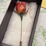 Vintage 1978s real rose stickpin gift NWT Photo 1