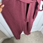 Garnet Hill  burgundy‎ red sleeveless knit jumpsuit size large casual autumn Photo 5