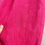 Women’s 100% Linen Pants Hot Pink Size Small Photo 7