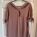 Twenty Second  Dusty Rose Short Sleeve Top With Open Back Accent Photo 1