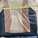 100% Merino Wool V Neck Half Sleeve Polo Sweater Top Photo 5