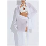 ✨LAPOINTE White Criss Cross Halter Sz Large Top✨ Photo 1