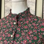 DOEN Prima Top Amelie Floral Liberty Fabric Long Sleeve Button Down Ruffle Sz XS Photo 3