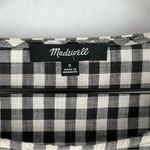 Madewell  Lightweight Cotton Gingham Checked Lace Up Bell‎ Sleeve Top Photo 3
