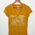 PINK - Victoria's Secret PINK Collegiate Collection Missouri Tigers Vintage Gold V Neck Tee Medium Photo 0