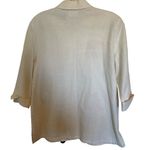 Napa Valley Petites linen blend embroidery and beaded blouse Size M Photo 2