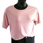 Poof! Poof New York Short Sleeve Shirt Rear Cutout Tie - Size Large, Soft Pink (NWOT) Photo 4