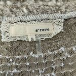 AReve Top Small Lace V Neck Short Sleeve Cottagecore Boho Tan Photo 5