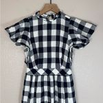 EXPRESS x Ladygang The Great Nightingale Navy Gingham Plaid Maxi Dress size 00 Photo 6