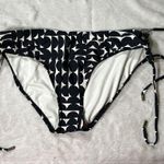 Calvin Klein Swimwear Geometric Black & White Side Tie Hipster Bikini Bottom XS Photo 3