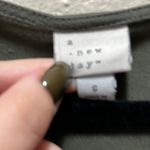 A New Day Olive Green Soft Short Sleeve V-Neck Faux Wrap Tie T-Shirt Size Small Photo 3