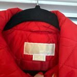 Michael Michael kors red quilted silver clasp jacket size small Photo 2