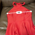 Sequin Hearts  Red Halter Dress - Women's S - Fit & Flare Photo 3