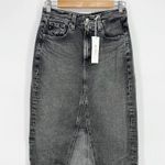 AG Adriano Goldschmied NEW Adriano Goldschmied Haruko Vintage A-Line Skirt in Washed Black Women's 25 Photo 2