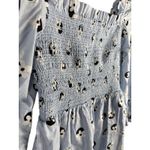 Kate Spade Floral Dot Puff Sleeve Smocked Midi Dress Blue Size Small Photo 5