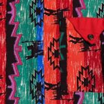 VTG OZARK MOUNTAIN WESTERN COWBOY TRIBAL PRINT BUTTON UP SHIRT Black Photo 3