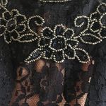 Urban Outfitters  Black Sheer Lace Beaded Blouse Photo 2
