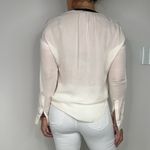 Vince  silk button down shirt black and white Photo 3