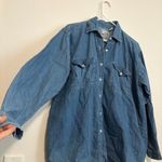 Women’s Medium Vintage Western Blue Denim Button Photo 3
