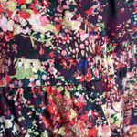 Modcloth Floral Wrap V neck Top Sleeveless A-line Plum Dress Photo 4