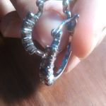 Brazilian Smokey Quartz Stainless Steel Hoop Earrings Photo 10