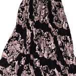 Roz & Ali Size XS Pink & Black Paisley Maxi Skirt Elegant Design Photo 1