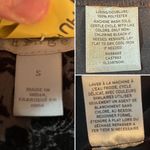 Hinge  Long Sleeve Relaxed Floral Drop Waist Mesh Shoulder Dress Green Black S Photo 7