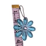 Coach  Blue Poppy Flower HangTag Bag Charm Fob Photo 2